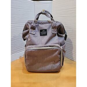 Land Mommy And Baby Back Pack Bag Chic Mom Heather Gray NWOT